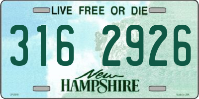 NH license plate 3162926