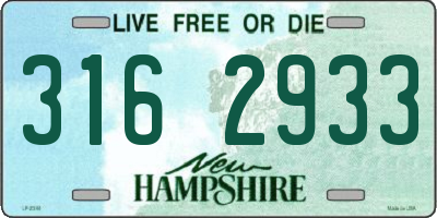 NH license plate 3162933