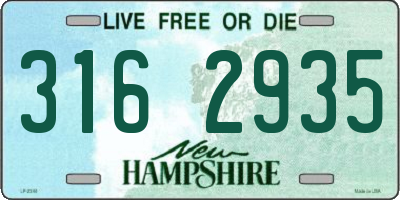 NH license plate 3162935