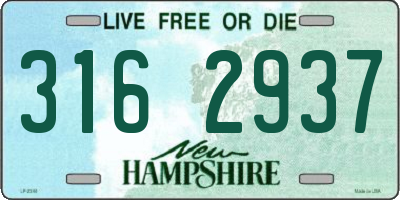NH license plate 3162937