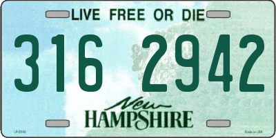 NH license plate 3162942