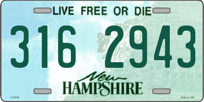NH license plate 3162943