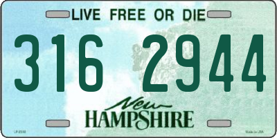 NH license plate 3162944