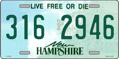 NH license plate 3162946
