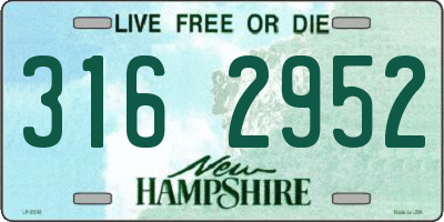 NH license plate 3162952