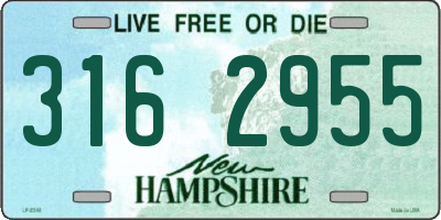NH license plate 3162955