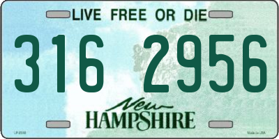 NH license plate 3162956
