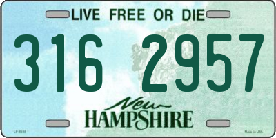 NH license plate 3162957