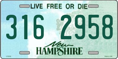 NH license plate 3162958