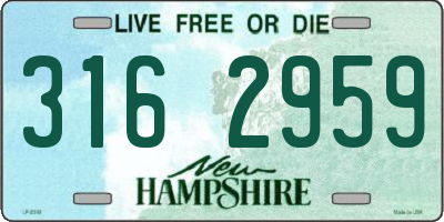 NH license plate 3162959