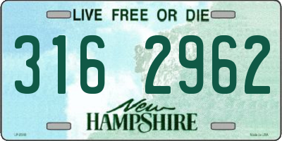 NH license plate 3162962