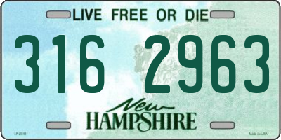 NH license plate 3162963
