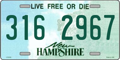 NH license plate 3162967