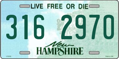 NH license plate 3162970