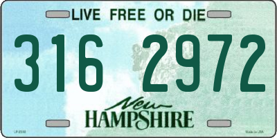 NH license plate 3162972