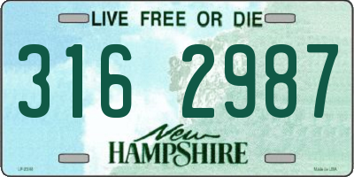NH license plate 3162987