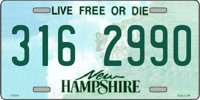 NH license plate 3162990