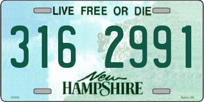 NH license plate 3162991
