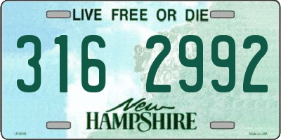 NH license plate 3162992