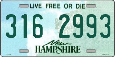 NH license plate 3162993