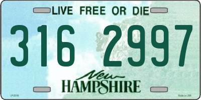 NH license plate 3162997