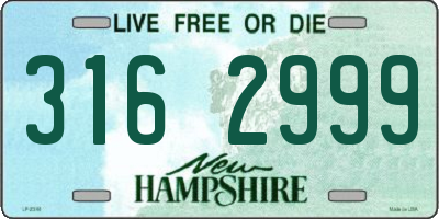 NH license plate 3162999