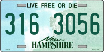 NH license plate 3163056