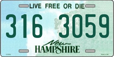 NH license plate 3163059