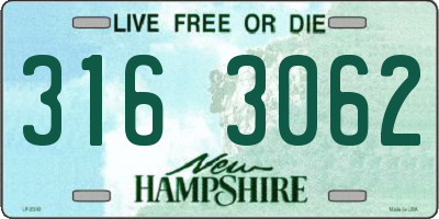 NH license plate 3163062