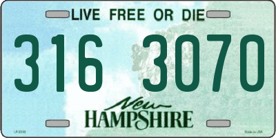 NH license plate 3163070
