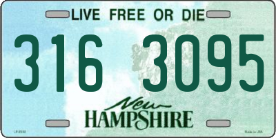 NH license plate 3163095