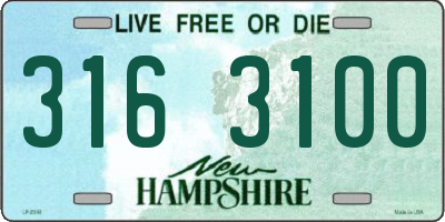 NH license plate 3163100