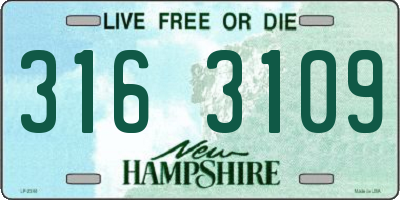 NH license plate 3163109