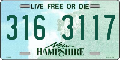 NH license plate 3163117