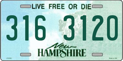 NH license plate 3163120