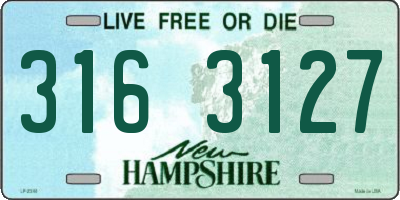 NH license plate 3163127