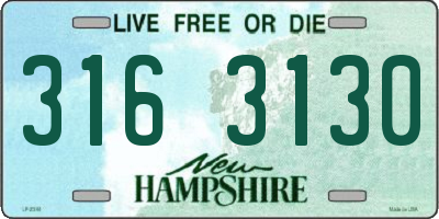 NH license plate 3163130