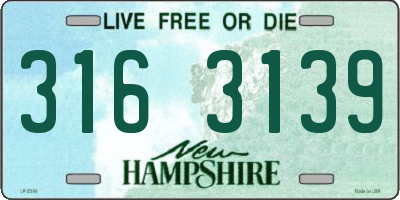 NH license plate 3163139