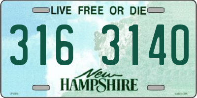 NH license plate 3163140