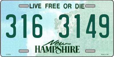 NH license plate 3163149