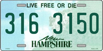NH license plate 3163150