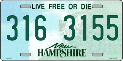 NH license plate 3163155