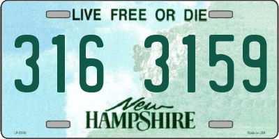 NH license plate 3163159