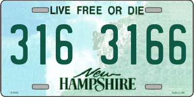 NH license plate 3163166