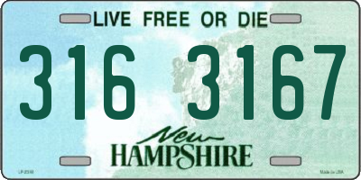 NH license plate 3163167