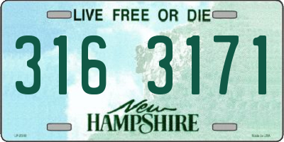 NH license plate 3163171