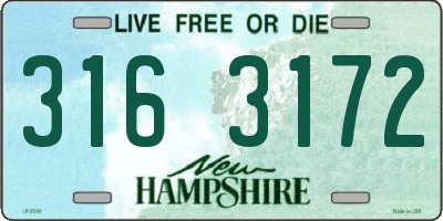 NH license plate 3163172