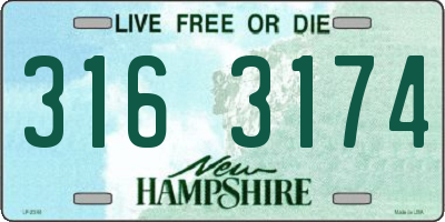 NH license plate 3163174