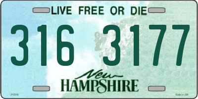 NH license plate 3163177