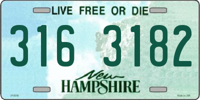 NH license plate 3163182